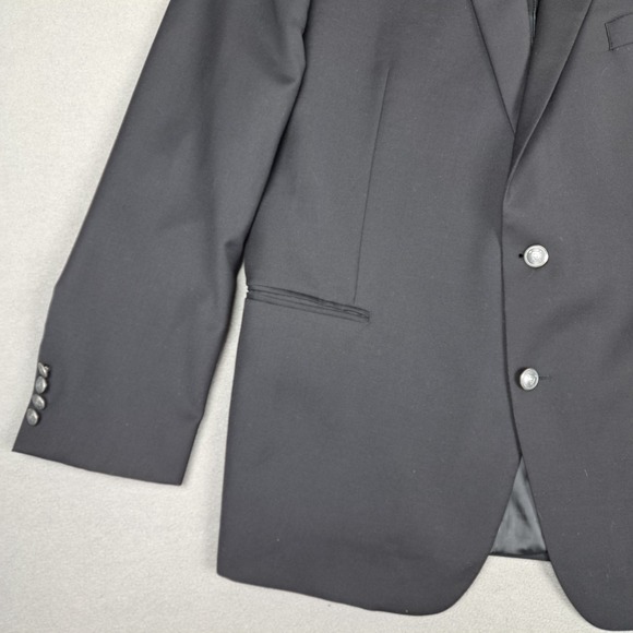 Lauren Ralph Lauren Blazer Mens 42L Black Wool Equestrian Buttons‎ Derby Jacket - Picture 3 of 16